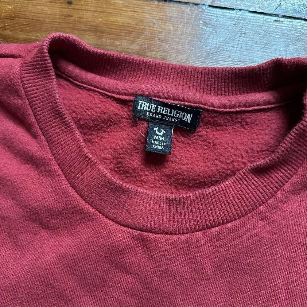 True Religion LOGO Sweatshirt Red Dahlia Medium